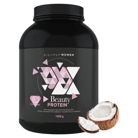 BrainMax Women Beauty Protein, protein pro ženy s kolagenem, keratinem a vitamíny