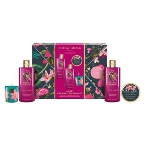 BAYLIS & HARDING sada se svíčkou Boudoire Tropical Paradise
