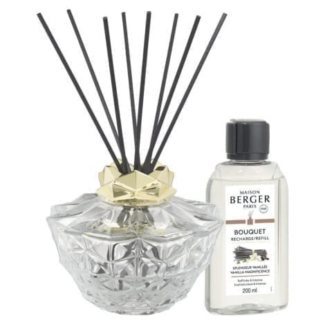 Maison Berger Paris Dárková sada aroma difuzér Kali transparentní + náplň Vanilla Magnificence