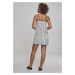 Dámské šaty // Urban classics Ladies Striped Pleated Slip Dress white/black