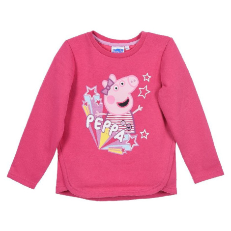 DÍVČÍ RŮŽOVÁ MIKINA PEPPA PIG Tmavě růžová