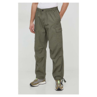 Bavlněné kalhoty Calvin Klein Jeans zelená barva, ve střihu cargo, J30J324692