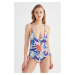 Trendyol Swimsuit - Multi-color - Tropical