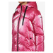 Růžová dámská zimní prošívaná bunda Geox Teoclea