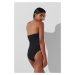 Plavky karl lagerfeld karl dna strapless swimsuit black