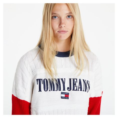 Tommy Jeans Tjw Rlxd Crop Archiv White/ Red Tommy Hilfiger