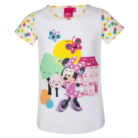 Minnie Mouse - licence Dívčí tričko - Minnie Mouse 210, bílá Barva: Bílá
