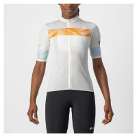 CASTELLI Cyklistický dres s krátkým rukávem - FENICE LADY - béžová/oranžová/ivory