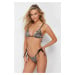 Trendyol Leopard Patterned Triangle Double-Sided Usable Regular Bikini Set