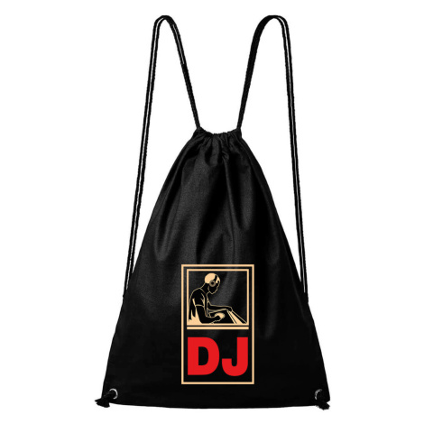 DOBRÝ TRIKO Bavlněný batoh s potiskem DJ Barva: Černá