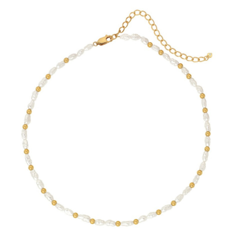 Hot Diamonds Pozlacený perličkový náhrdelník s diamantem Jac Jossa Soul DN156/DN157 40 - 45 cm