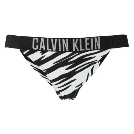 Calvin Klein INTENSE POWER-BRAZILIAN-PRINT Dámské plavkové kalhotky, černá, velikost
