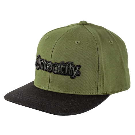 Meatfly kšiltovka Tyler Snapback Logojam Olive / Black | Černá