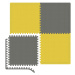 Podložka puzzle EVA 1cm - 4 ks šedo / žlutá