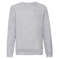 Gray children's sweatshirt Raglan Sweat Fruit of the Loom