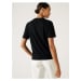 Černé dámské bavlněné basic tričko Marks & Spencer