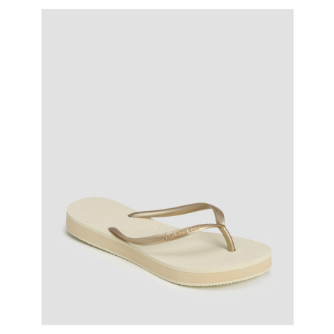Dámské žabky Na Platformě Havaianas Slim Flatform V Béžové Barvě