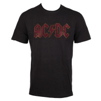 Tričko metal pánské AC-DC - CLASSIC LOGO CHARCOAL RED - AMPLIFIED - AV210ACS
