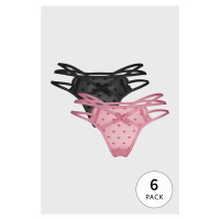 6 PACK tanga kalhotek Melda Hunkemöller