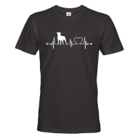 Pánské tričko Rotvajler a tep -  dárek pro milovníky psů
