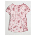 GAP Dětské batikované tričko s logem Růžová