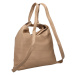 Stylový dámský koženkový kabelko-batoh Korelia, taupe