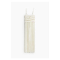 H & M - Šaty ze'síťoviny's třásněmi - bílá