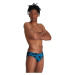 Pánské plavky speedo allover 7cm brief black/pool s - uk32