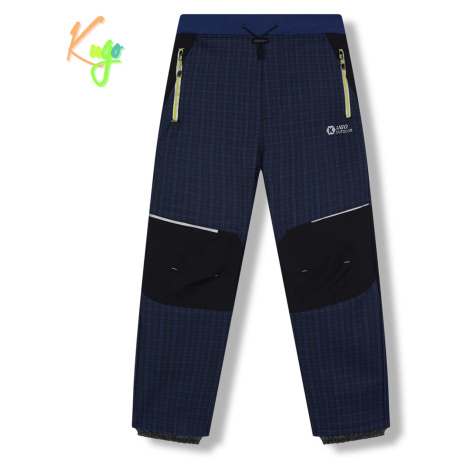 Chlapecké softshellové kalhoty, zateplené KUGO HK5631, modrá / signální zipy Barva: Modrá