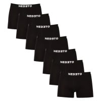 Nedeto 7PACK pánské boxerky černé 4XL