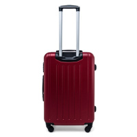 Rogal Tmavě červený elegantní odolný kufr na kolečkách 