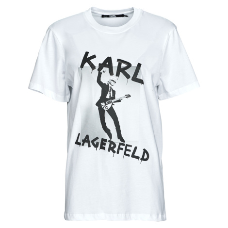 Karl Lagerfeld KARL ARCHIVE OVERSIZED T-SHIRT Bílá