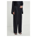 Kalhoty By Malene Birger dámské, černá barva, široké, high waist