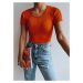 ORANŽOVÝ ŽEBROVANÝ CROP TOP REDIS Oranžová