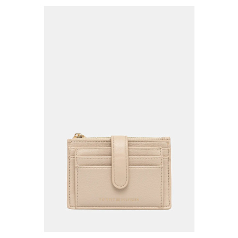 Peněženka Tommy Hilfiger dámská, béžová barva, AW0AW18027