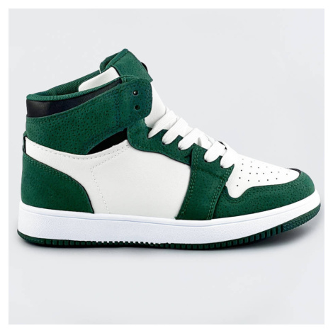 Bílo-zelené vyšší sportovní boty (TMH-294)