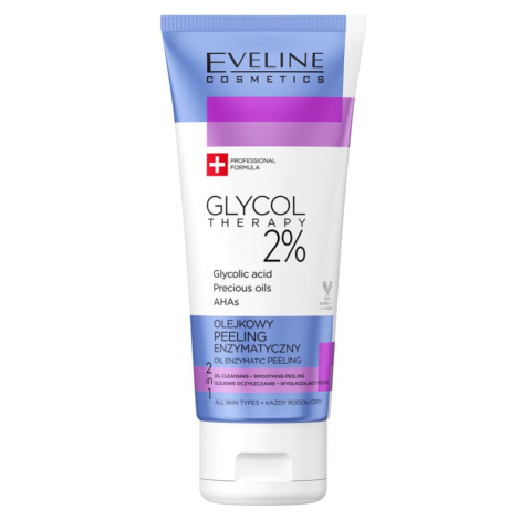 Eveline Cosmetics Glycol Therapy enzymatický peeling s AHA kyselinami se vzácnými oleji 100 ml