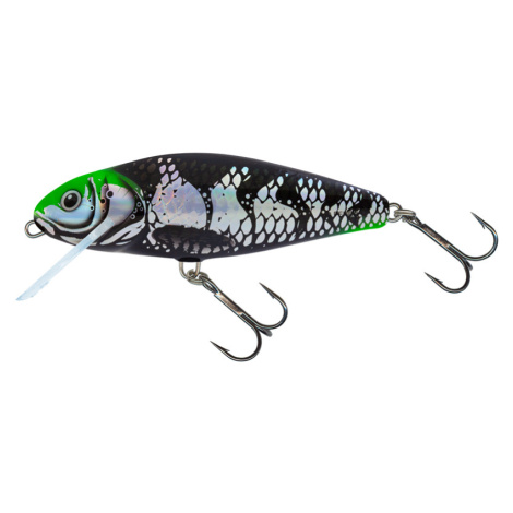 Salmo wobler perch floating holo dark green head - 8 cm