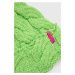 Čepice Roxy x Rowley zelená barva, z husté pleteniny