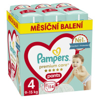 PAMPERS  Premium Care vel. 4 plenkové kalhotky 9-15 kg 114 ks