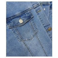 Světle modrá dlouhá džínová bunda (GD8750-LK)