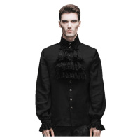košile pánská DEVIL FASHION - Iago Gothic Chiffon Shirt with a Bowtie - Obsidian Night