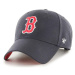 Bavlněná baseballová čepice 47brand MLB Boston Red Sox tmavomodrá barva, s aplikací