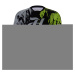 HOLOKOLO Cyklistický dres s krátkým rukávem - TYRE MTB - zelená/šedá/černá