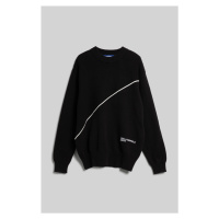 Svetr karl lagerfeld jeans klj contrast ribbed sweater černá