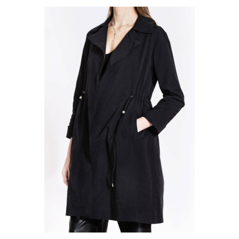 Tenký černý dámský kabát (AG5-011) Ann Gissy