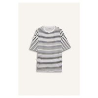 DEFACTO Boxy Fit Crew Neck Striped Short Sleeve T-Shirt