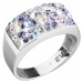 Stříbrný prsten s krystaly Swarovski fialový 35014.3