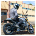 Pánská kožená moto bunda W-TEC Sheawen Waxed Grey šedá