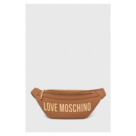 Ledvinka Love Moschino hnědá barva